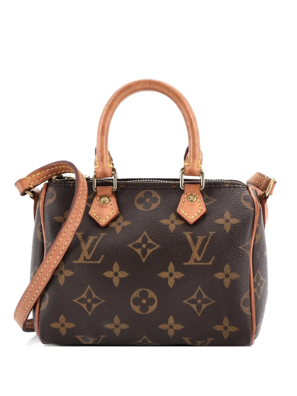 Louis Vuitton Pre-Owned Speedy Bandouliere Bag Monogram Canvas Nano crossbody bag - Marrone