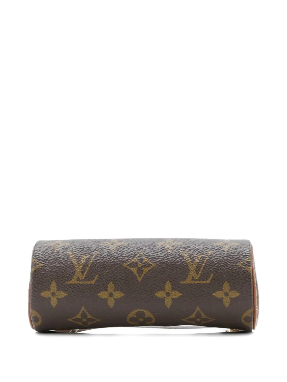 Pre-owned Louis Vuitton Papillon Pochette Monogram Canvas Mini Clutch Bag In Brown