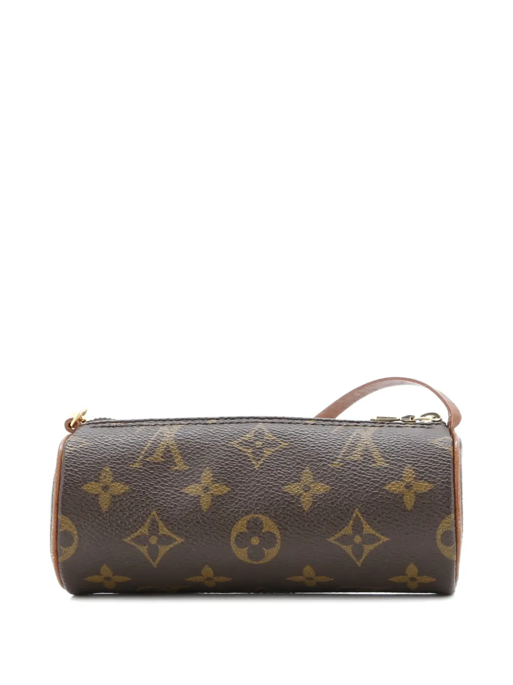 Pre-owned Louis Vuitton Papillon Pochette Monogram Canvas Mini Clutch Bag In Brown