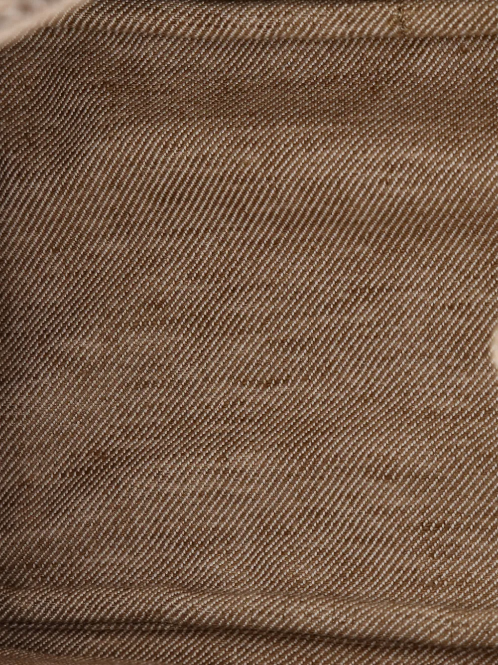 Pre-owned Miu Miu Logo Convertible Tote Printed Denim Medium Shoulder Bag In Neutral