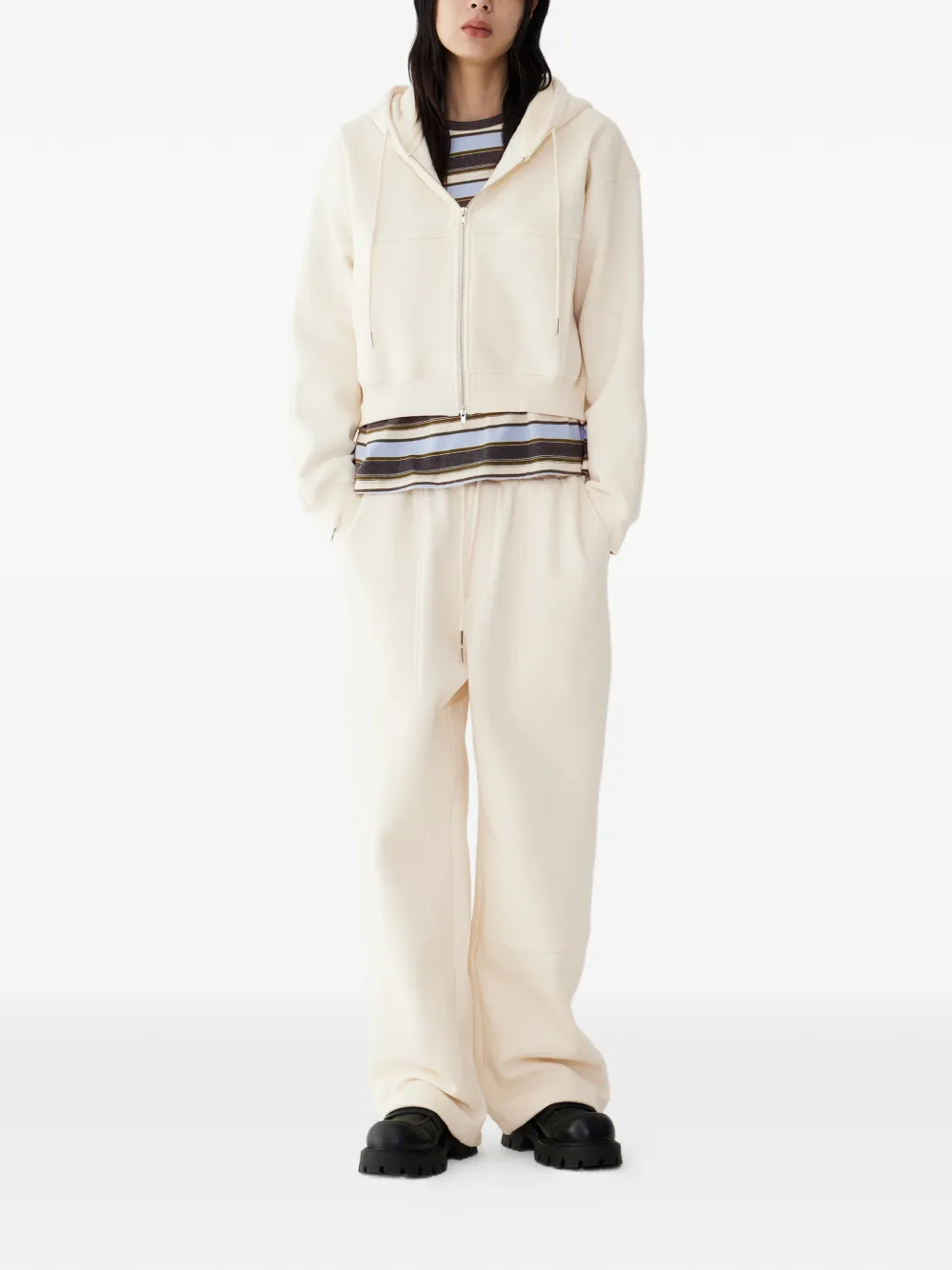 Studio Tomboy Fleece-lined Track Pants In Gray