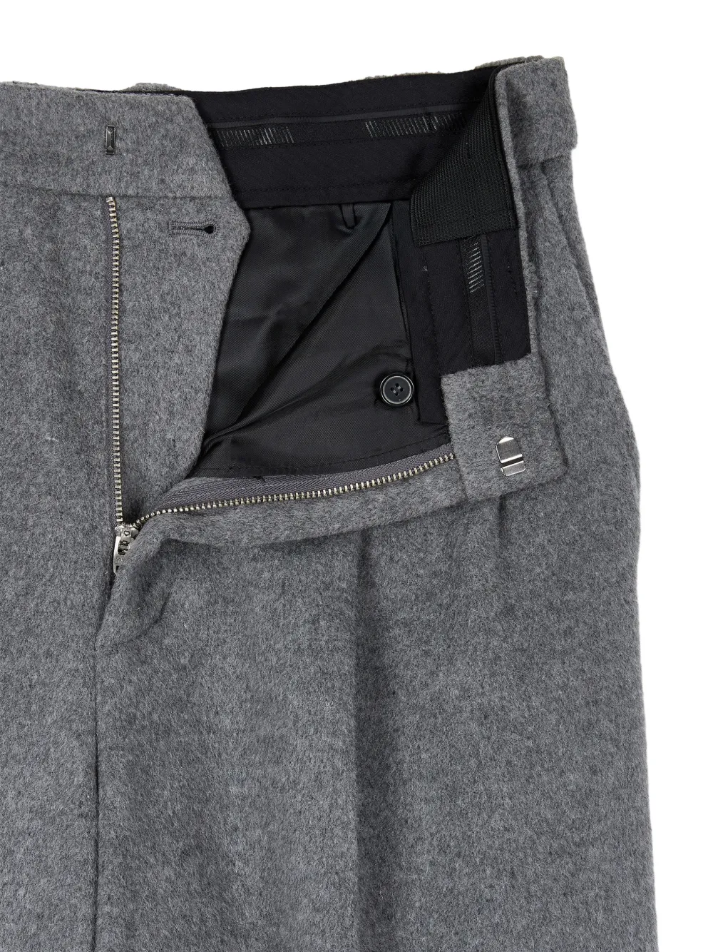 TOMBOY Wollen plooibroek Grijs