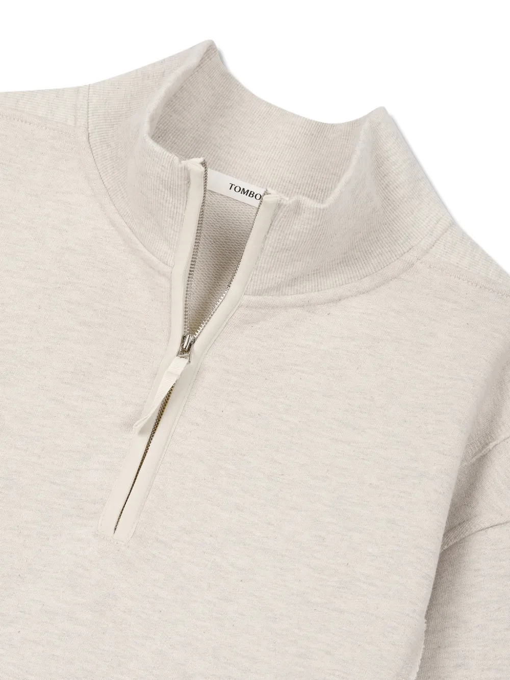 Studio Tomboy Half-zip Sweatshirt In Neutral