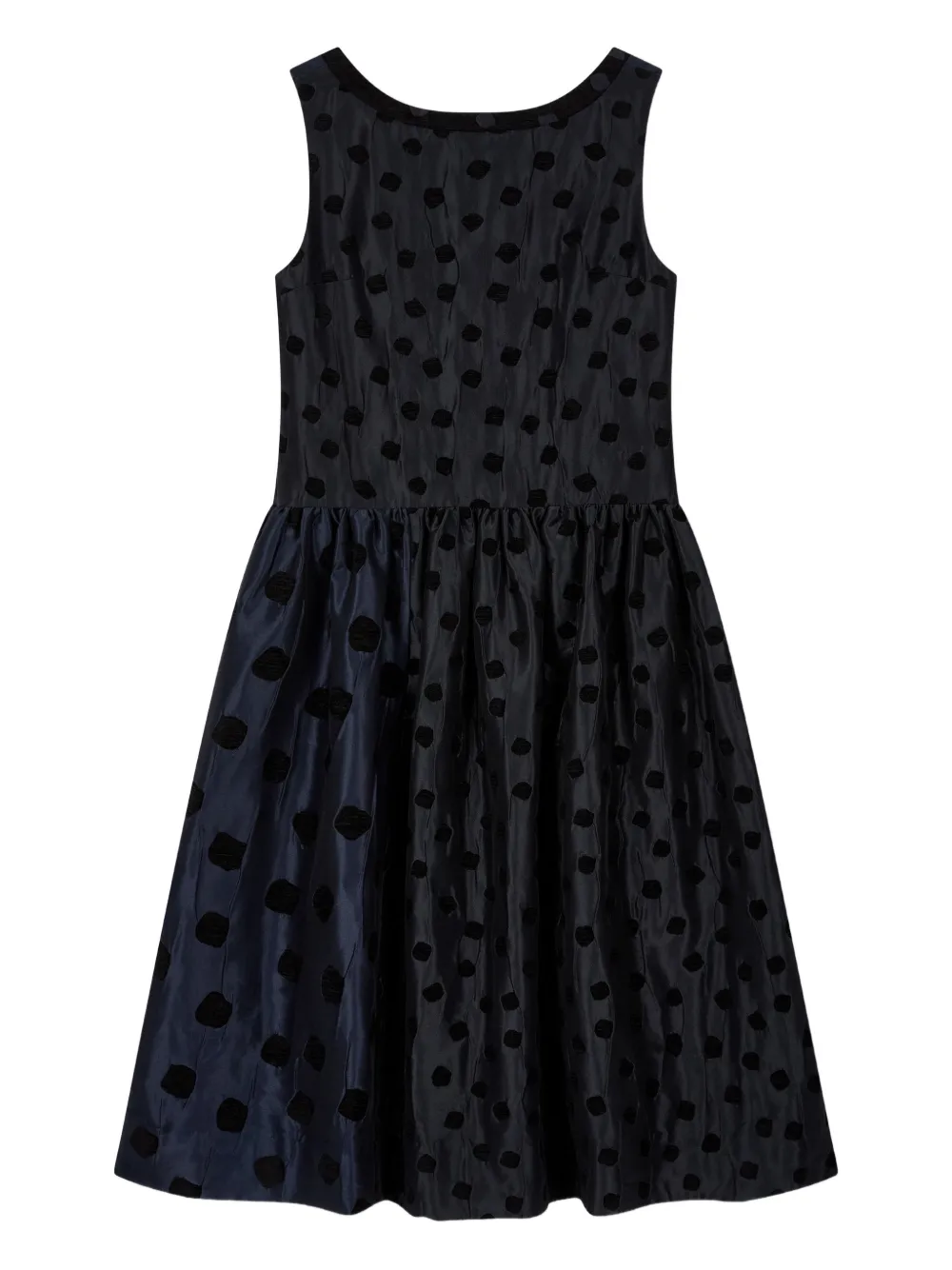 TOMBOY polka-dot sleeveless midi dress - Zwart