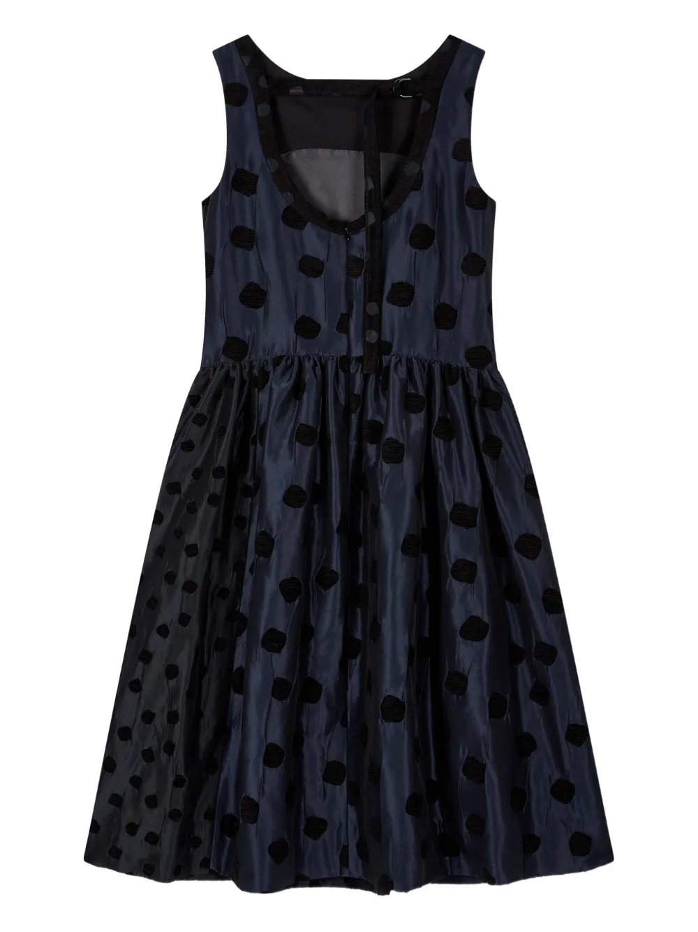 STUDIO TOMBOY polka-dot sleeveless midi dress - Nero