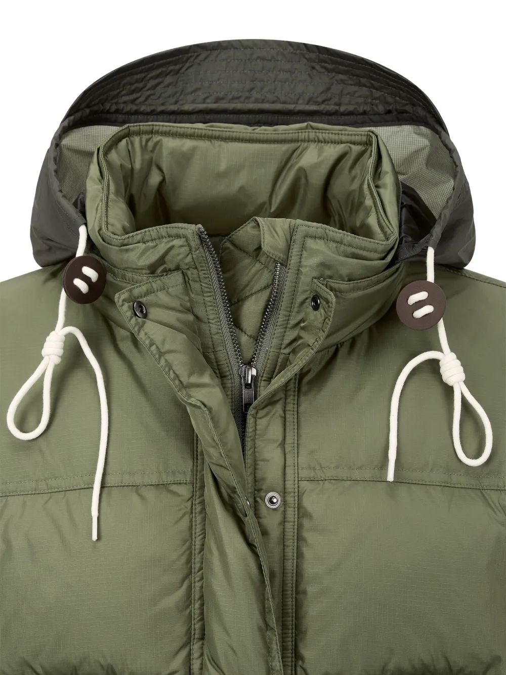 Studio Tomboy Concealed-hood Down Jacket In Gray