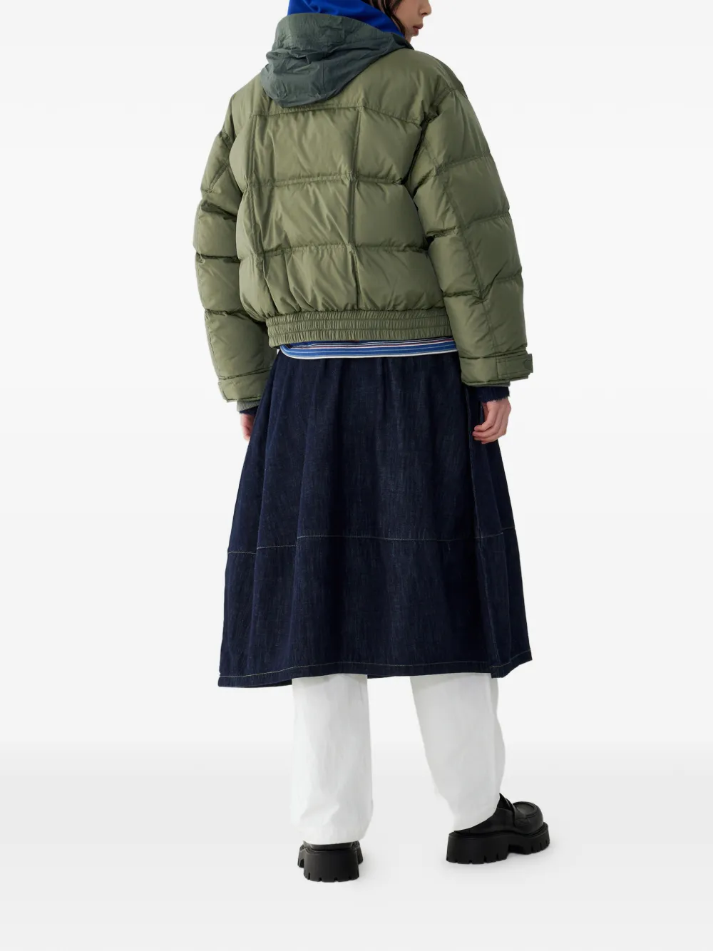 Studio Tomboy Concealed-hood Down Jacket In Gray