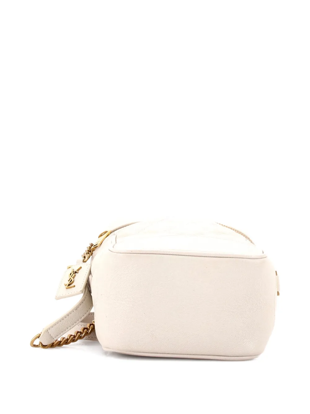 Pre-owned Saint Laurent 80's Vanity Bag Quilted Leather Crossbody Bag In Neutral