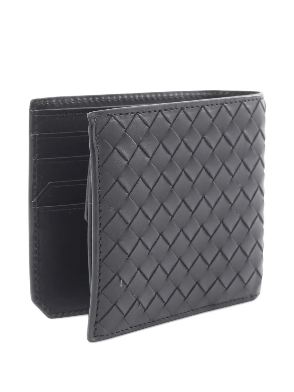 BOTTEGA VENETA Pre-owned 2012-2025 Intrecciato Piccolo Wallet Small Wallets In Black