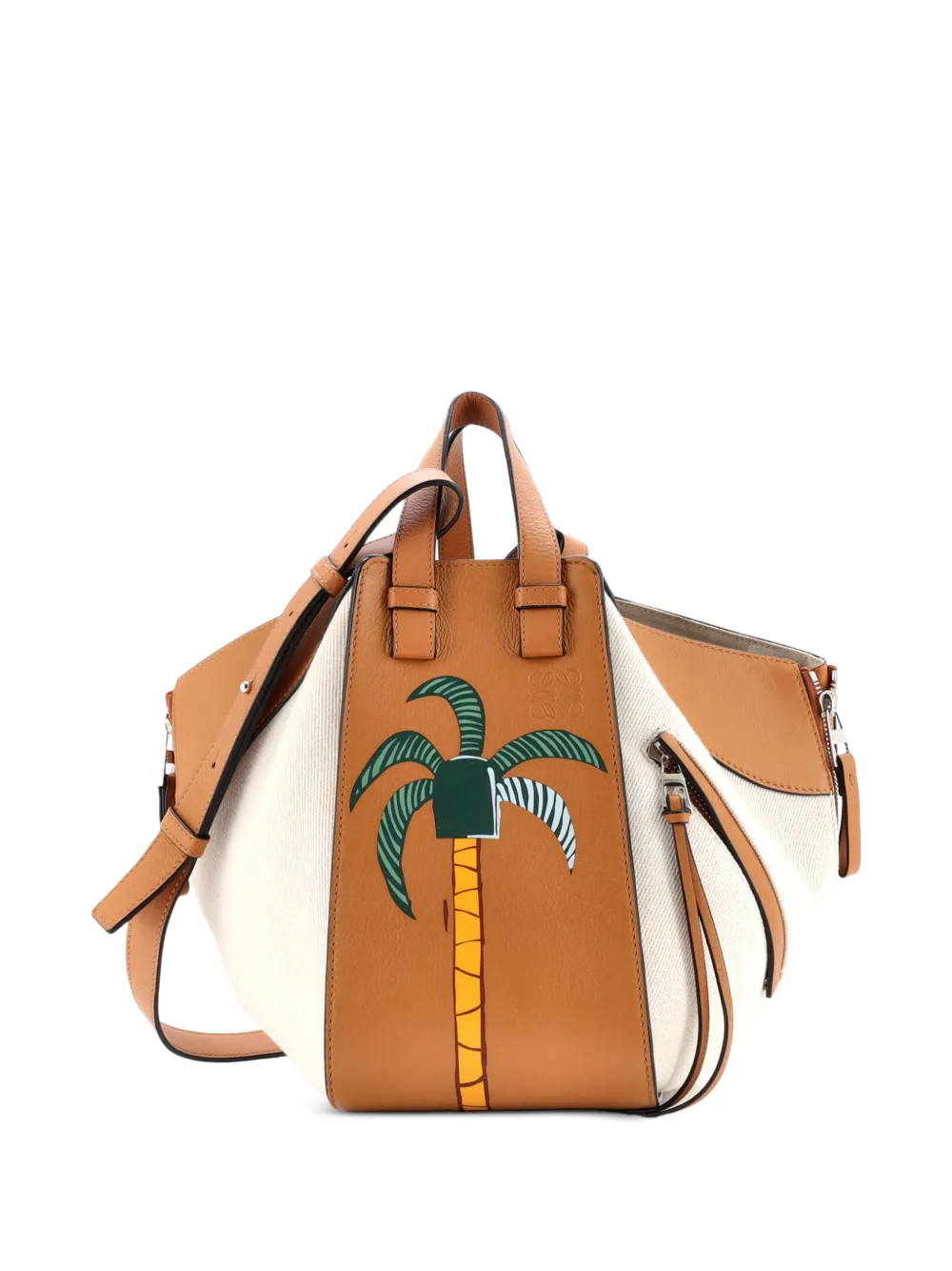 Loewe Pre-Owned Ken Price Hammock Bag Printed Leather and Canvas Small shoulder bag | Brown | Image 1