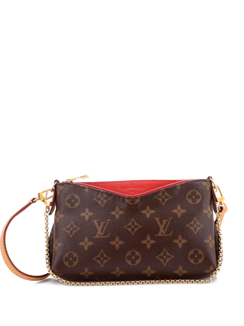 Louis Vuitton Pre-Owned Pallas Monogram Canvas with Leather clutch bag | Brown | Image 1
