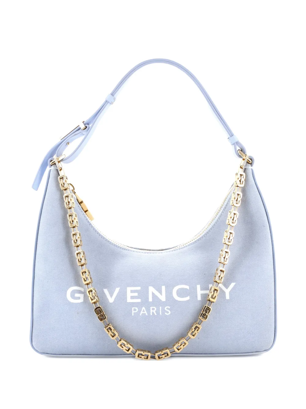 Givenchy Pre-Owned Moon Cut Out Bag 4G Coated Canvas Small hobo bag | Blue | Image 1
