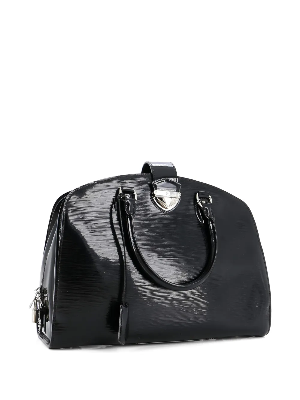 Pre-owned Louis Vuitton Pont Neuf Handbag Electric Epi Leather Gm Satchel In Black