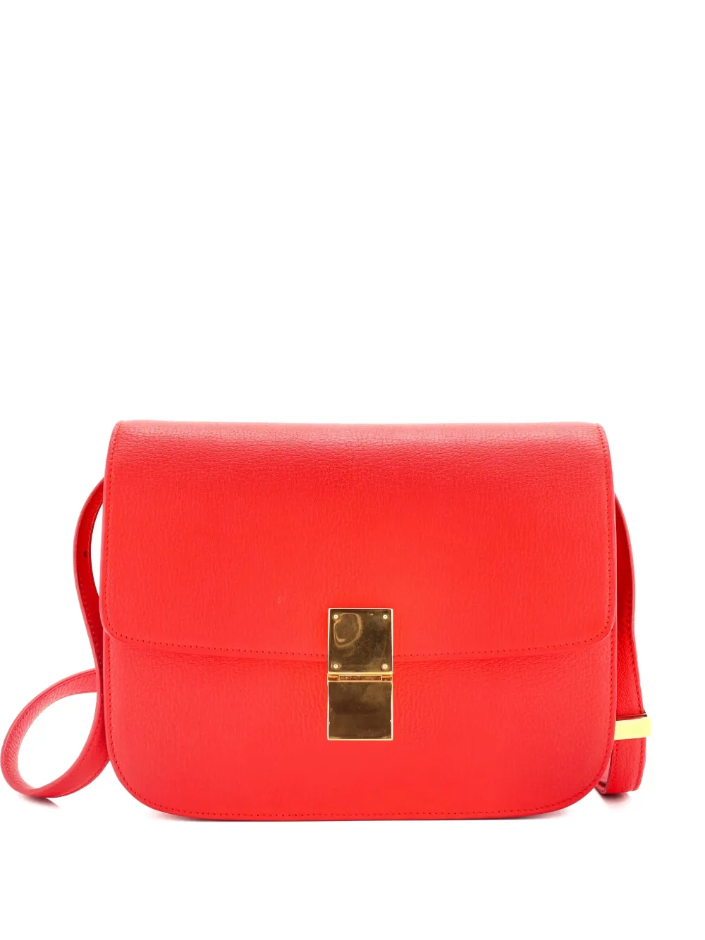 Celine Pre-Owned Classic Box Bag Grainy Leather Medium crossbody bag - Rosso