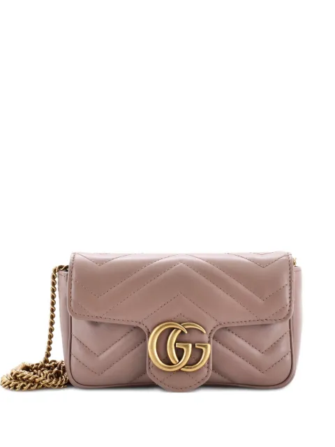 Gucci Pre-Owned GG Marmont Flap Bag Matelasse Leather Super Mini crossbody bag