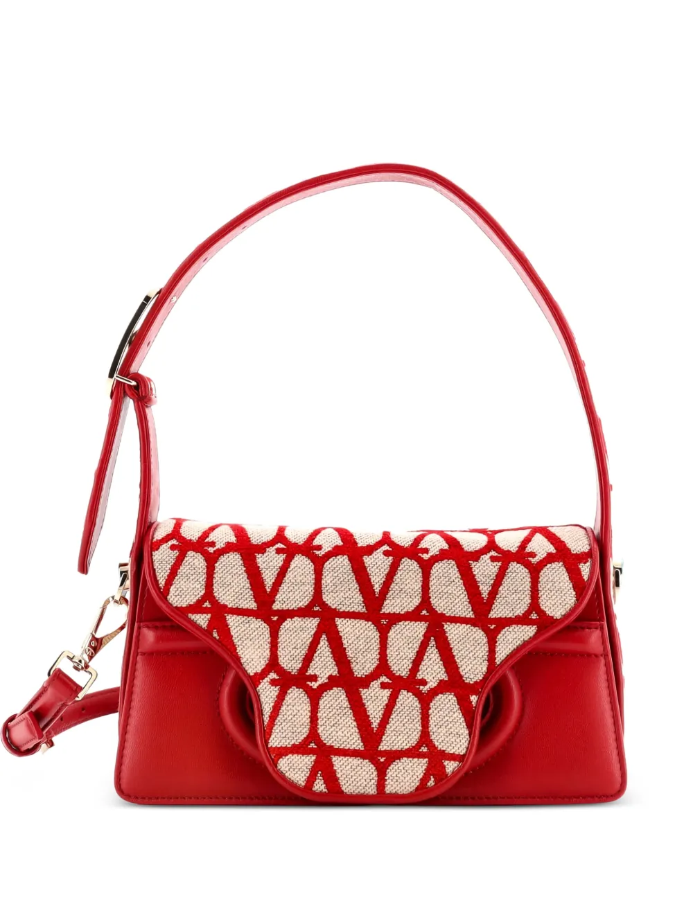 Valentino Garavani Pre-Owned Le Petit Deuxieme Iconographe Canvas and Leather shoulder bag - Toni neutri
