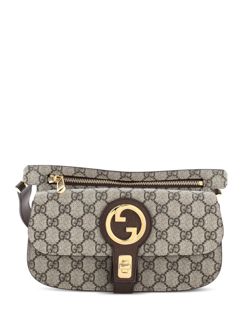 Gucci Pre-Owned Blondie Flap Pocket GG Coated Canvas belt bag - Marrone