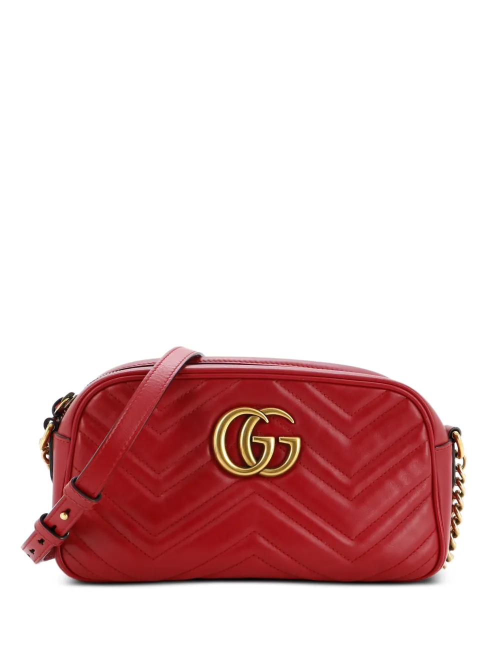 Gucci Pre-Owned GG Marmont Shoulder Bag Matelasse Leather Small crossbody bag - Rosso