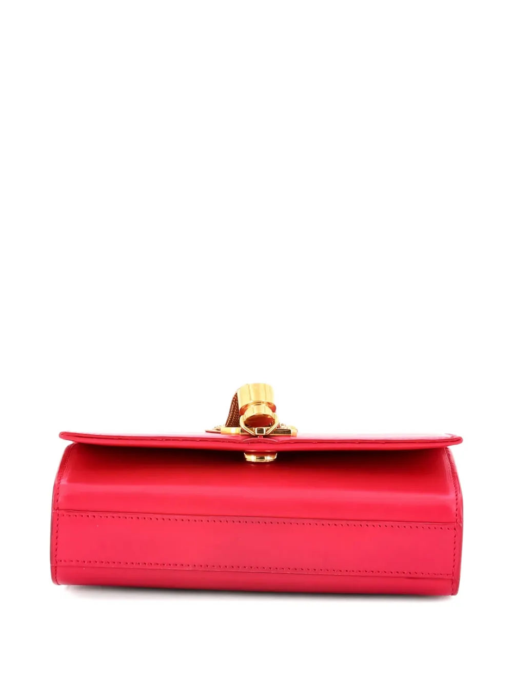 Pre-owned Saint Laurent Classic Monogram Tassel Leather Small Crossbody Bag In Pink