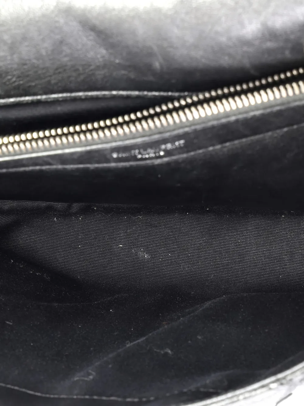 Pre-owned Saint Laurent Classic Monogram College Bag Quilted Leather Large Shoulder Bag In Black