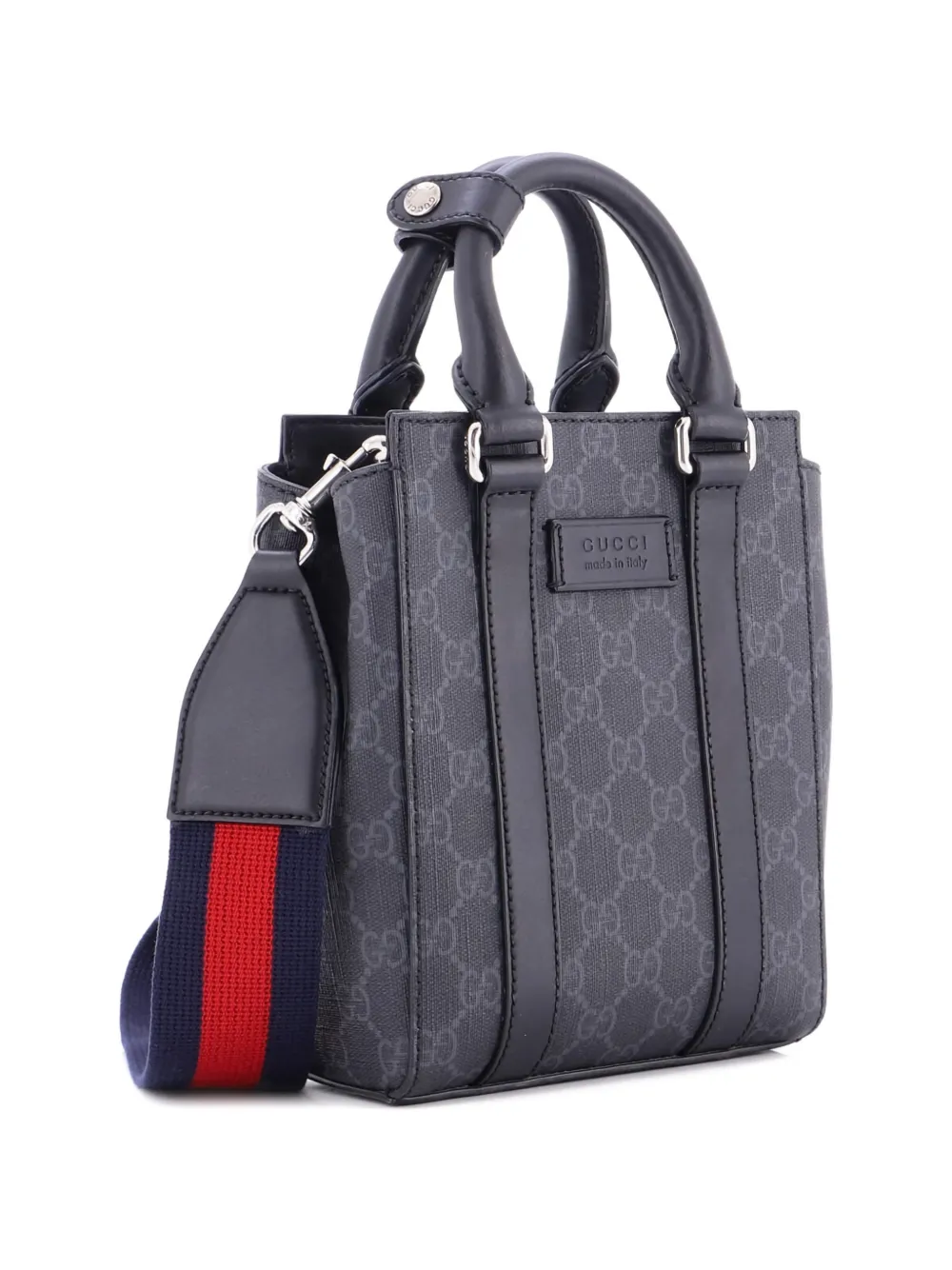 Gucci Pre-Owned Convertible Web Open GG Coated Canvas Mini tote bag | Black | Image 1