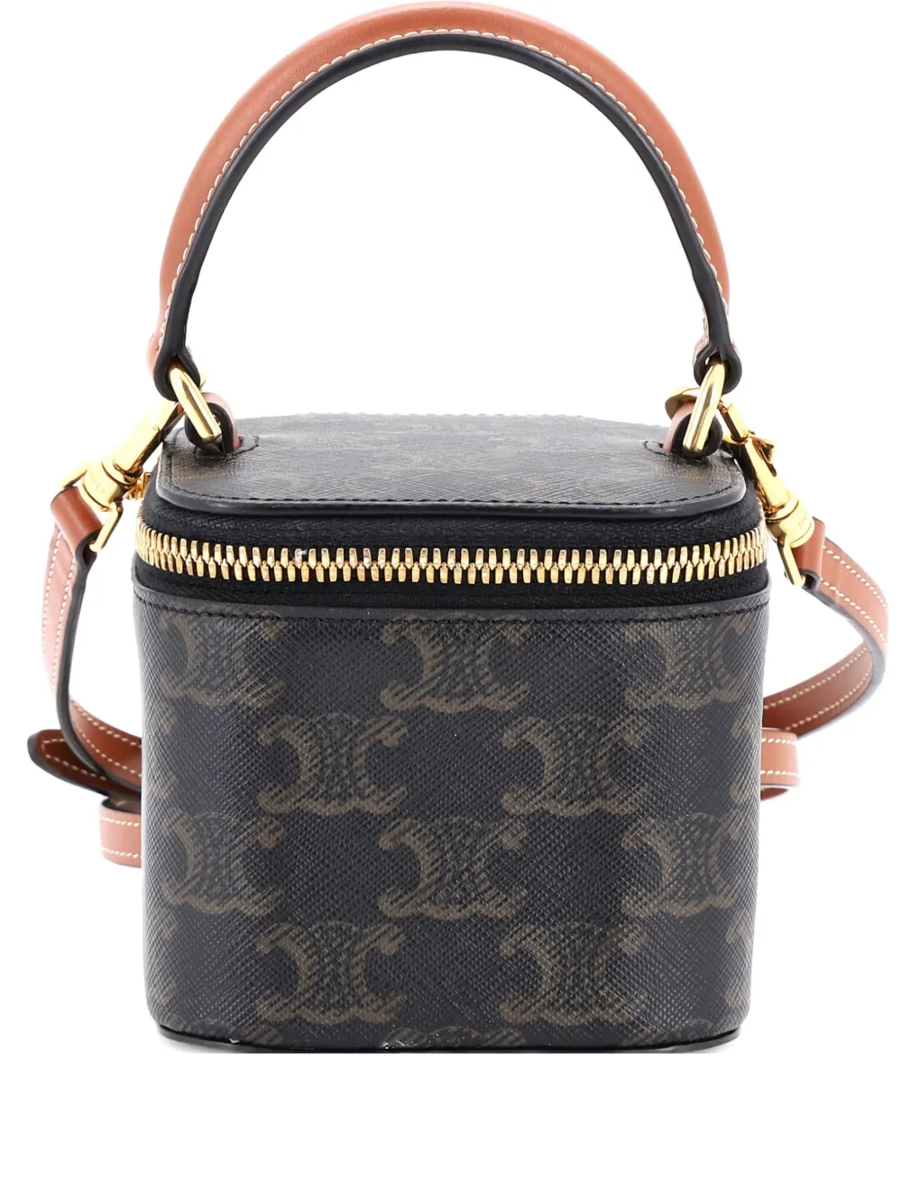 Celine Pre-Owned Top Handle Square Vanity Case Triomphe Coated Canvas Mini shoulder bag | marrón | Image 1