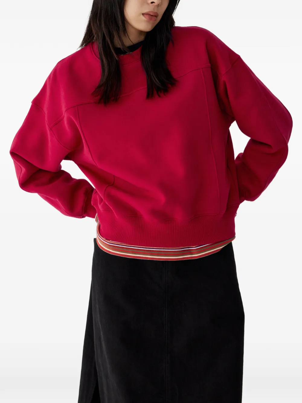  Tomboy Fleece-lined Sweatshirt - Red 
