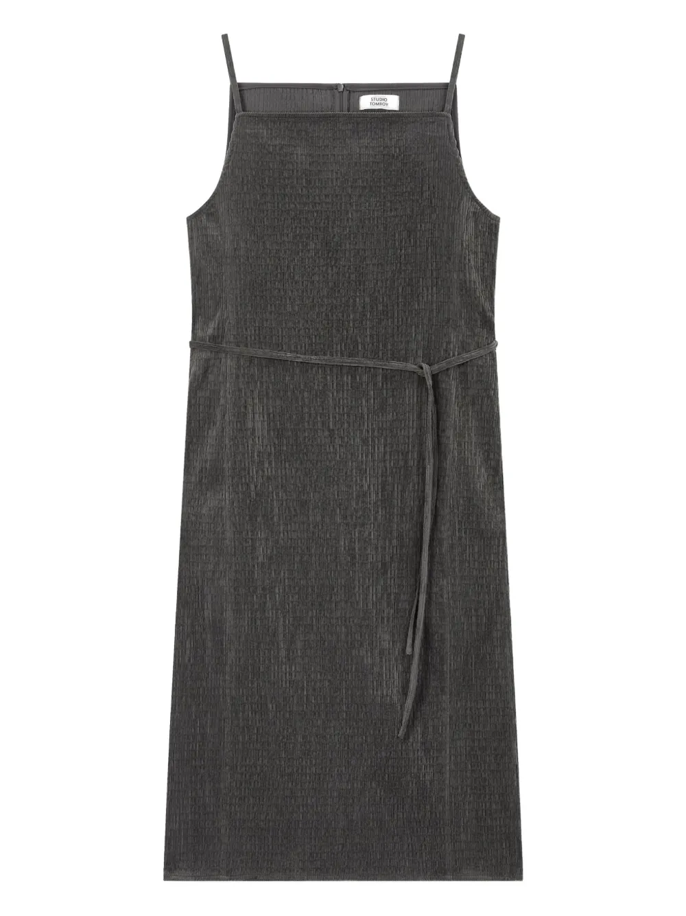 STUDIO TOMBOY corduroy spaghetti-strap mini dress - Grigio
