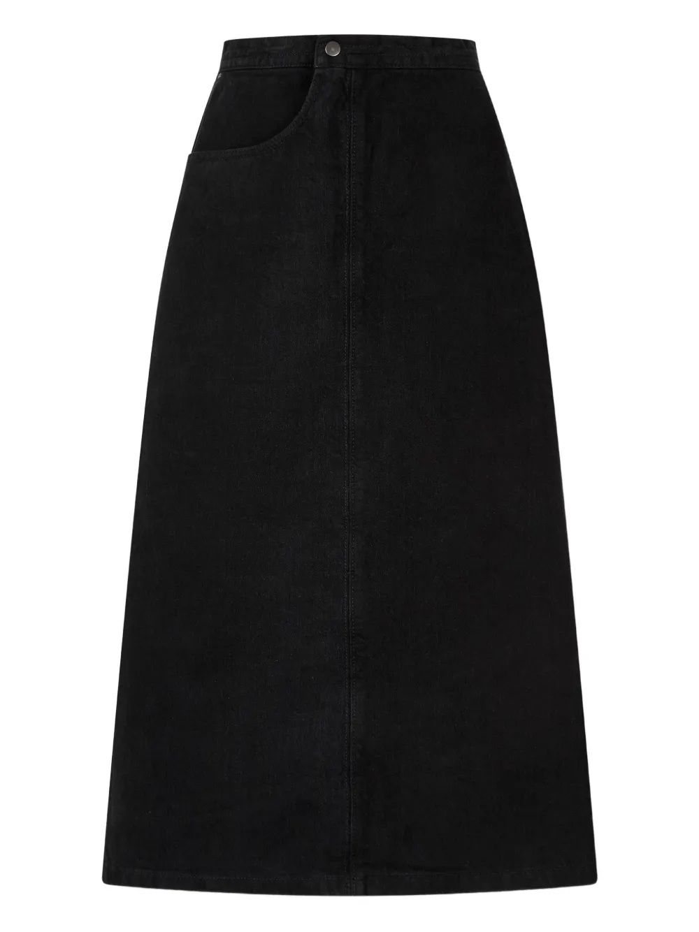 Studio Tomboy Denim Midi Skirt In Black