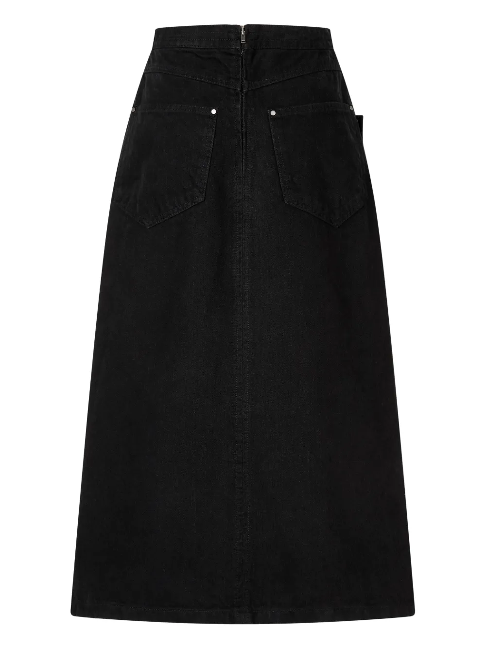 Studio Tomboy Denim Midi Skirt In Black
