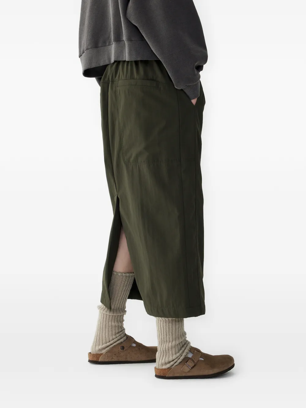TOMBOY Midi-rok met elastische taille Groen