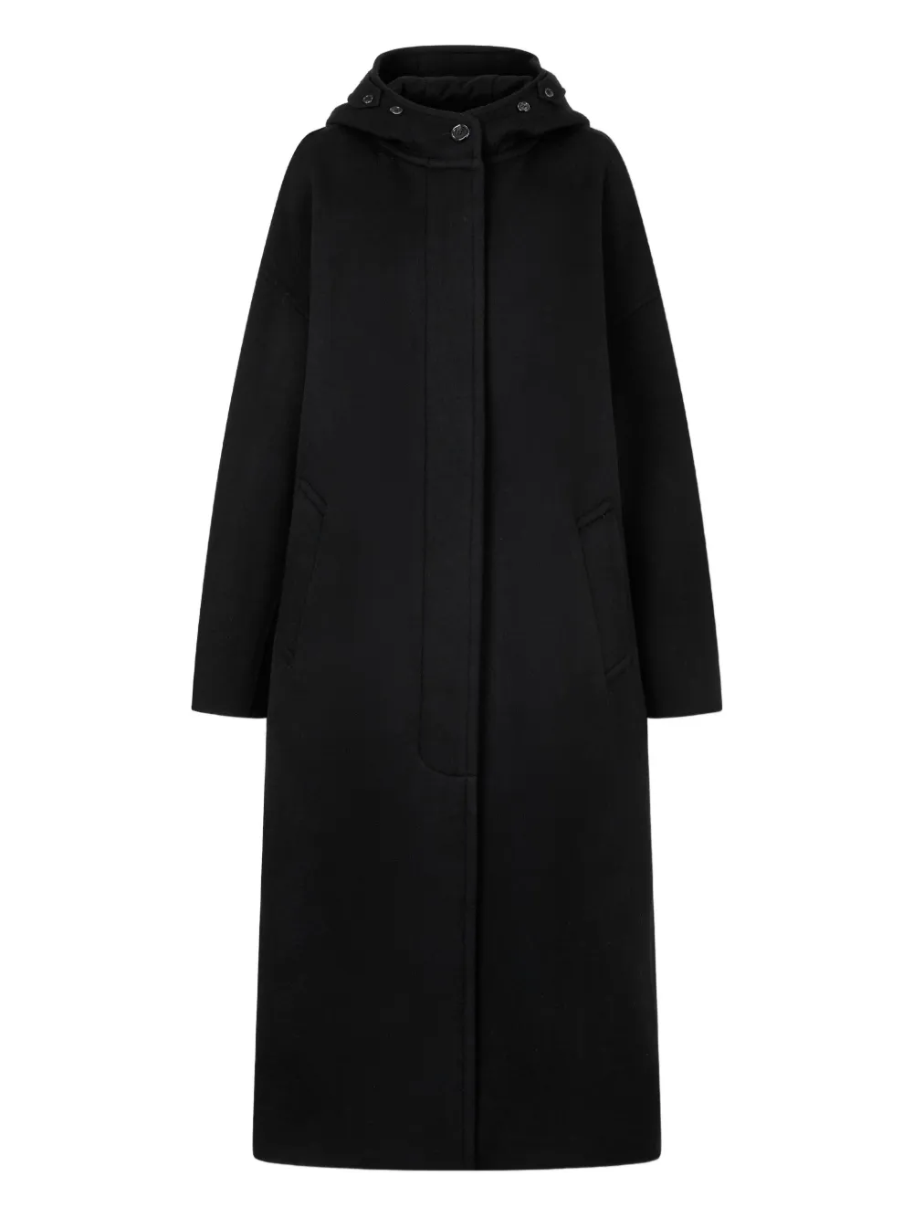 TOMBOY Cappotto in lana con cappuccio - Nero