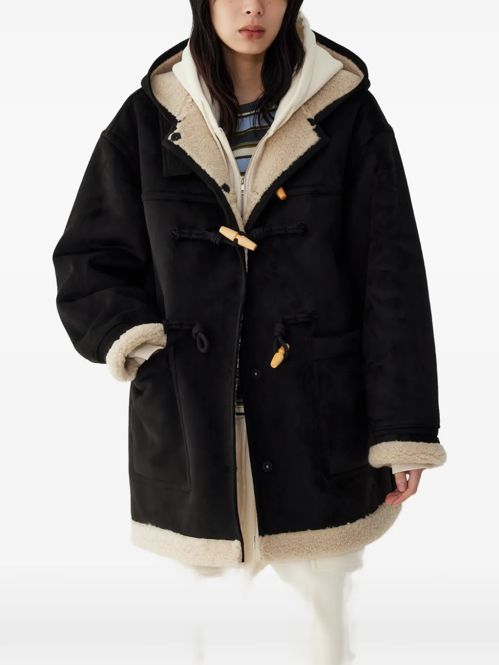 STUDIO TOMBOY toggle-fastening duffle coat - Nero