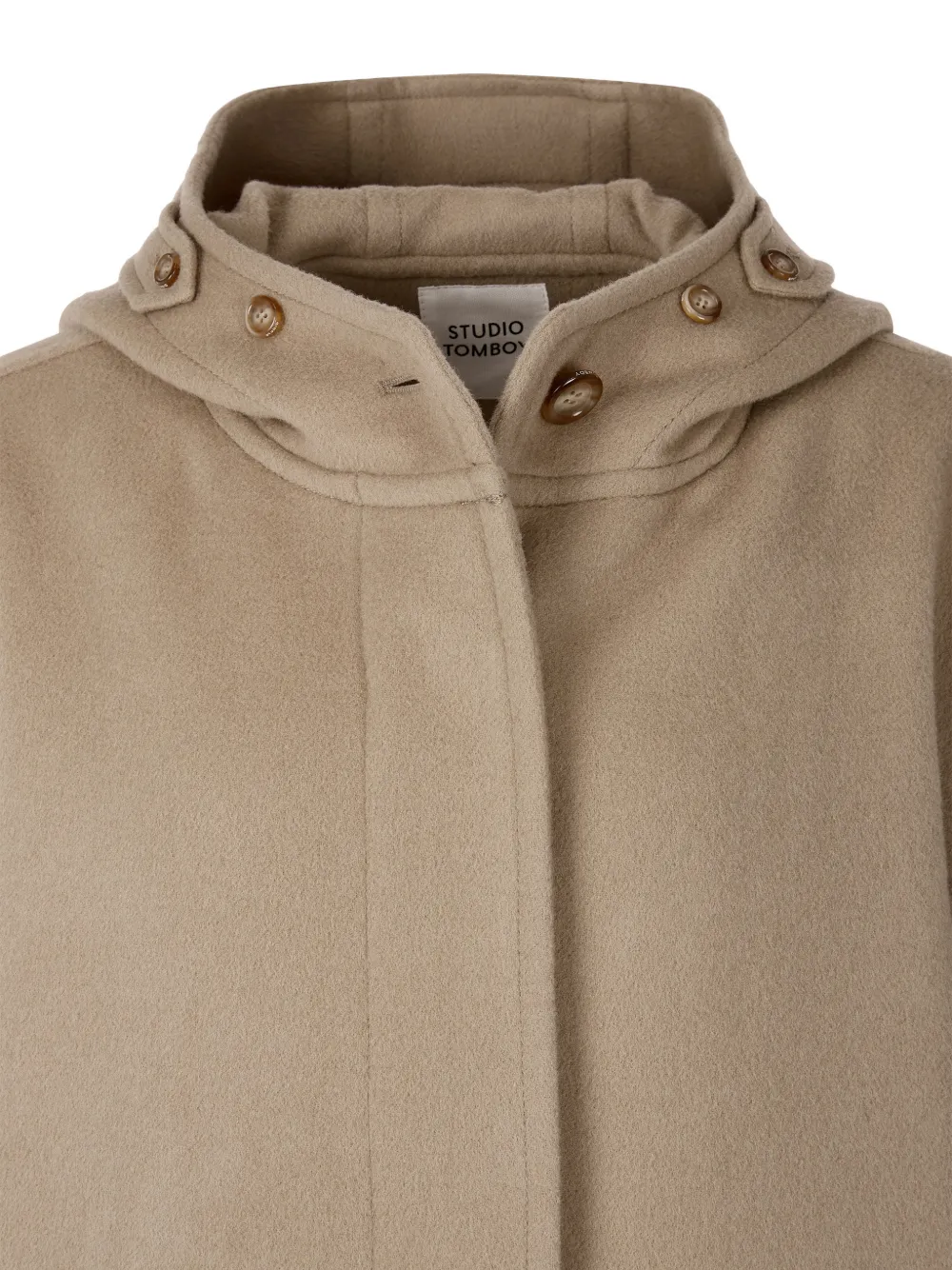 TOMBOY Wollen jas met capuchon Beige