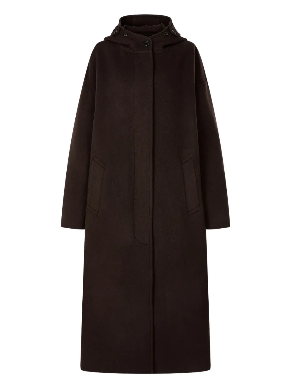 TOMBOY abrigo de lana con capucha | marrón | Image 1