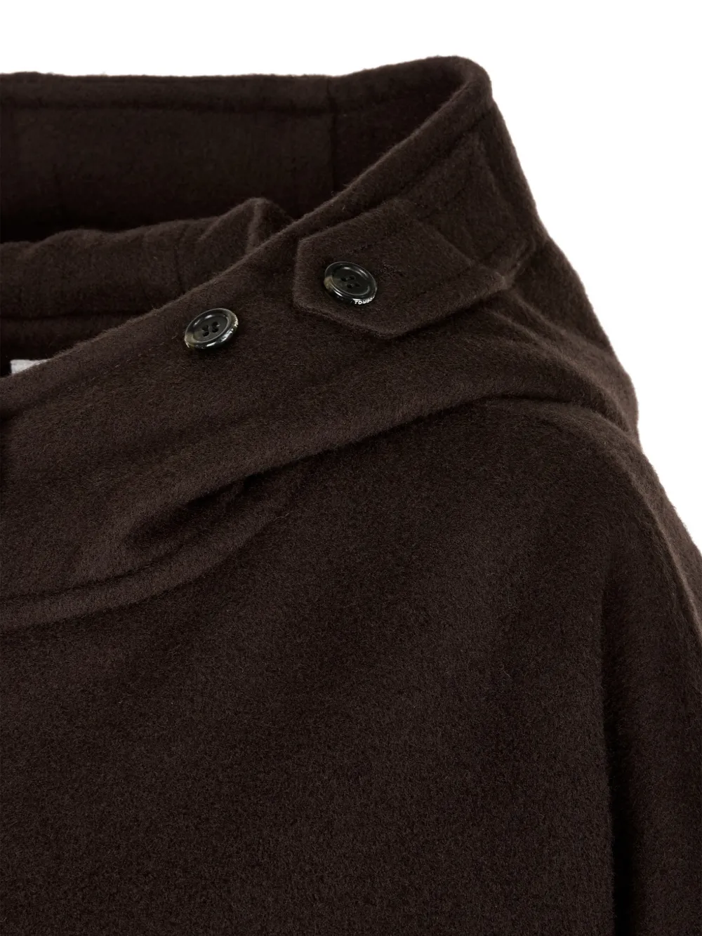 TOMBOY Wollen jas met capuchon Bruin