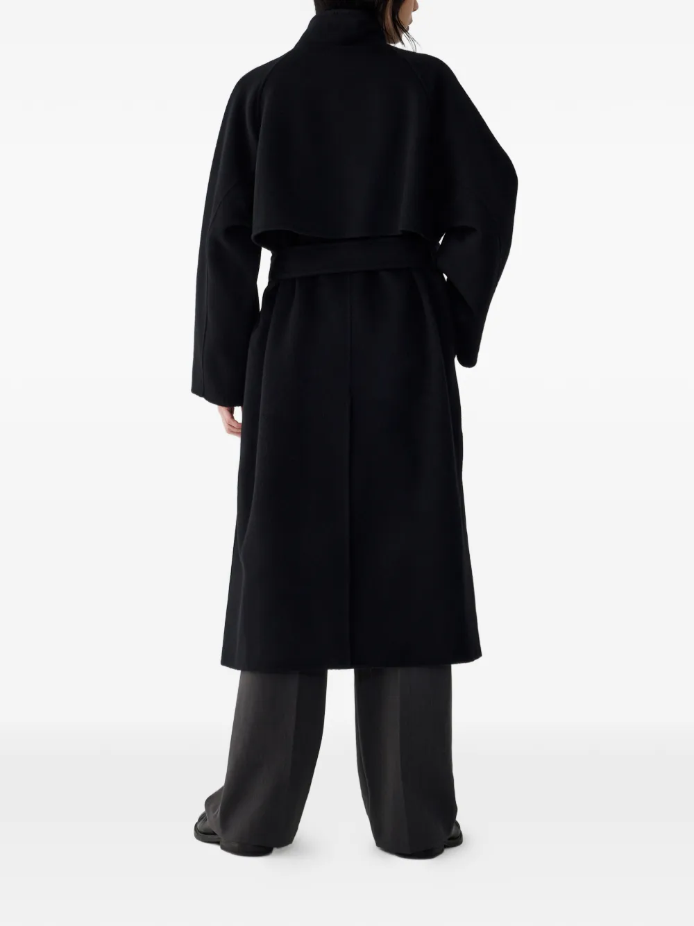 Studio Tomboy High-neck Belted Coat In Animal Print