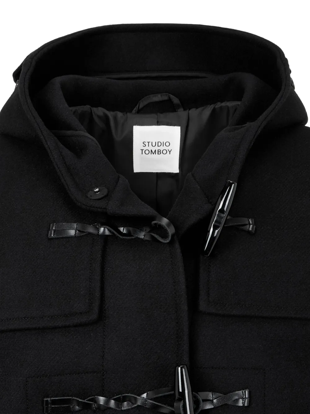 Toggle-Fastening Hooded Jacket