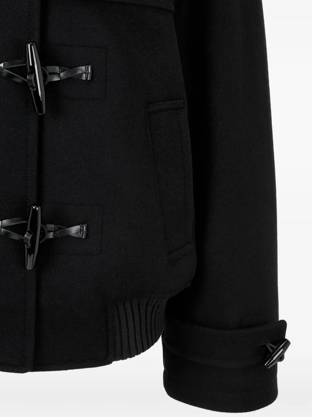 Toggle-Fastening Hooded Jacket