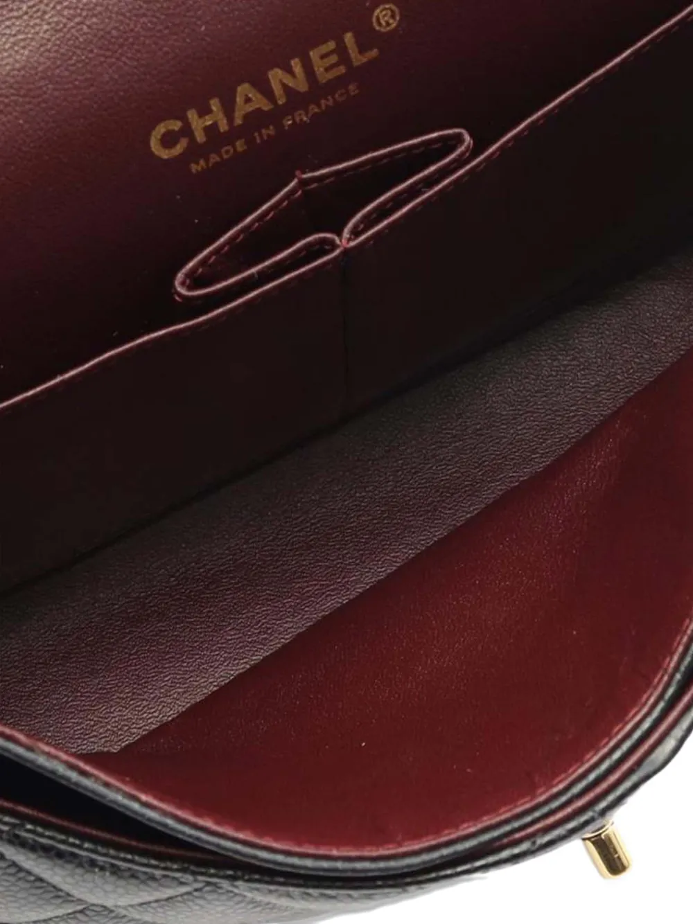 Pre-owned Chanel 2012-2013 Medium Classic Caviar Double Flap Shoulder Bag In Black