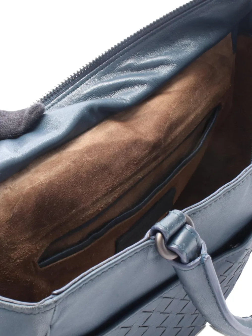 BOTTEGA VENETA Pre-owned 2012-2025 Nappa Intrecciato Satchel In Blue