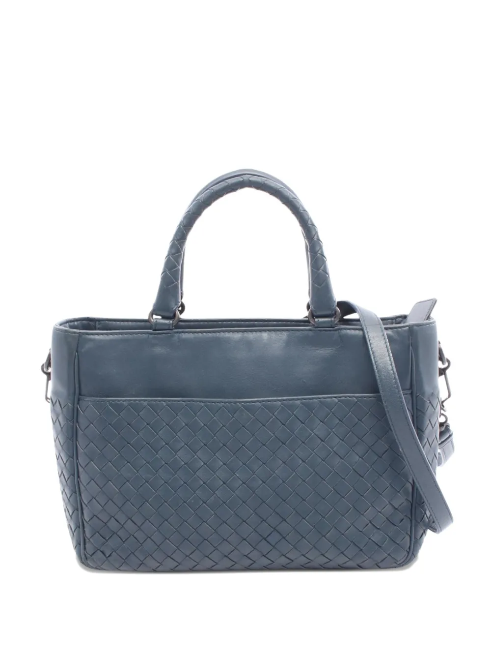 Bottega Veneta Pre-Owned 2012-2025 Nappa Intrecciato satchel - Blu
