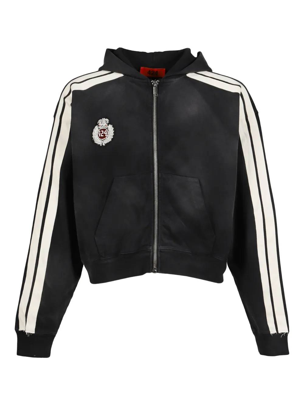 424 hoodie con cierre | negro | Image 1