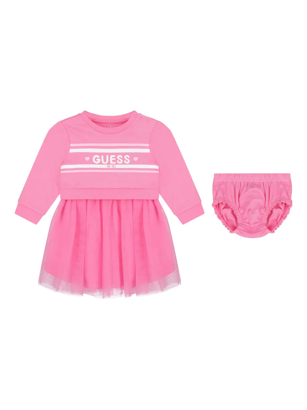 guess kids logo tulle dress - Pink