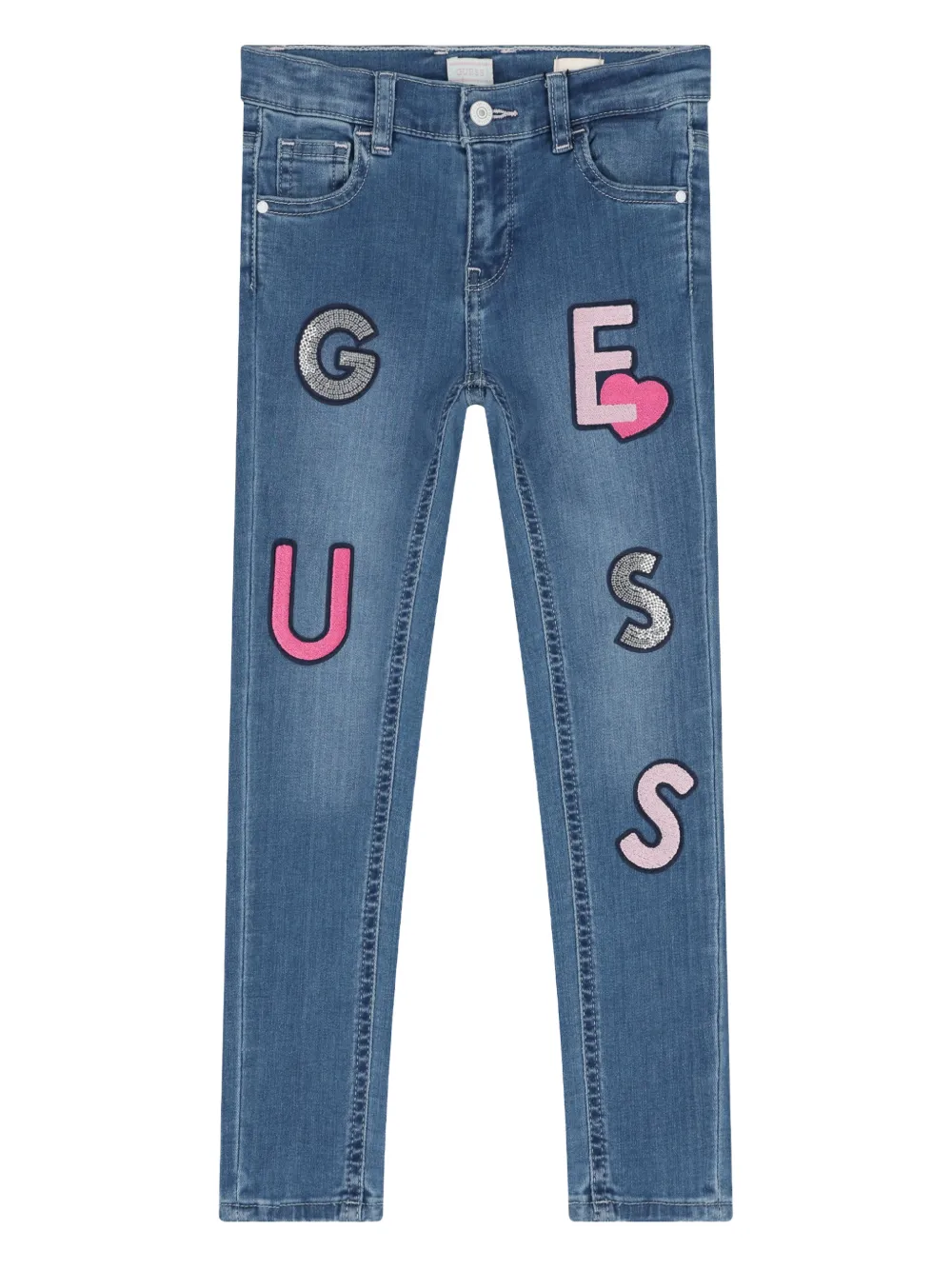 guess kids logo denim jeans - Blu