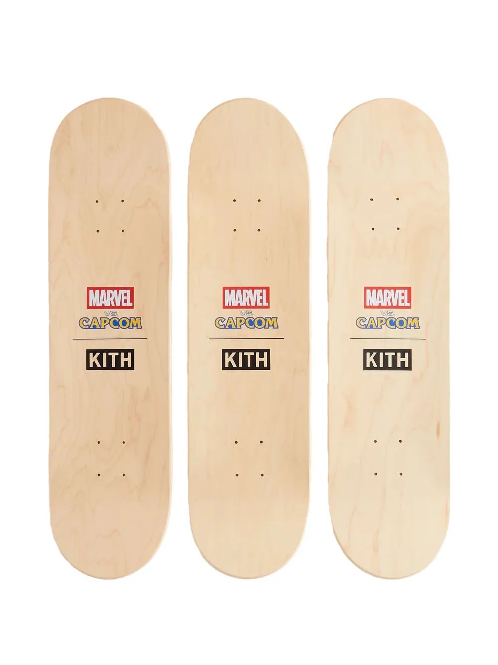 KITH x Marvel x Capcom Triptych skatedecks (set of three) | Neutrals | Image 1