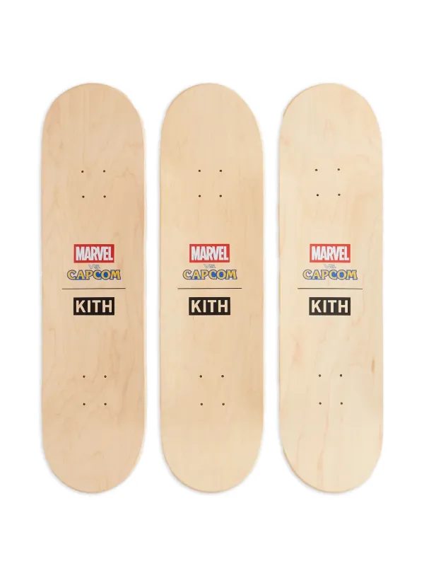 KITH x Marvel x Capcom 'Triptych' スケートボードデッキ 3個セット