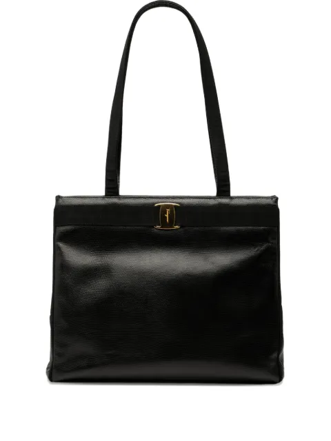 Ferragamo Pre-Owned 2000-2025 Embossed Leather Vara tote bag