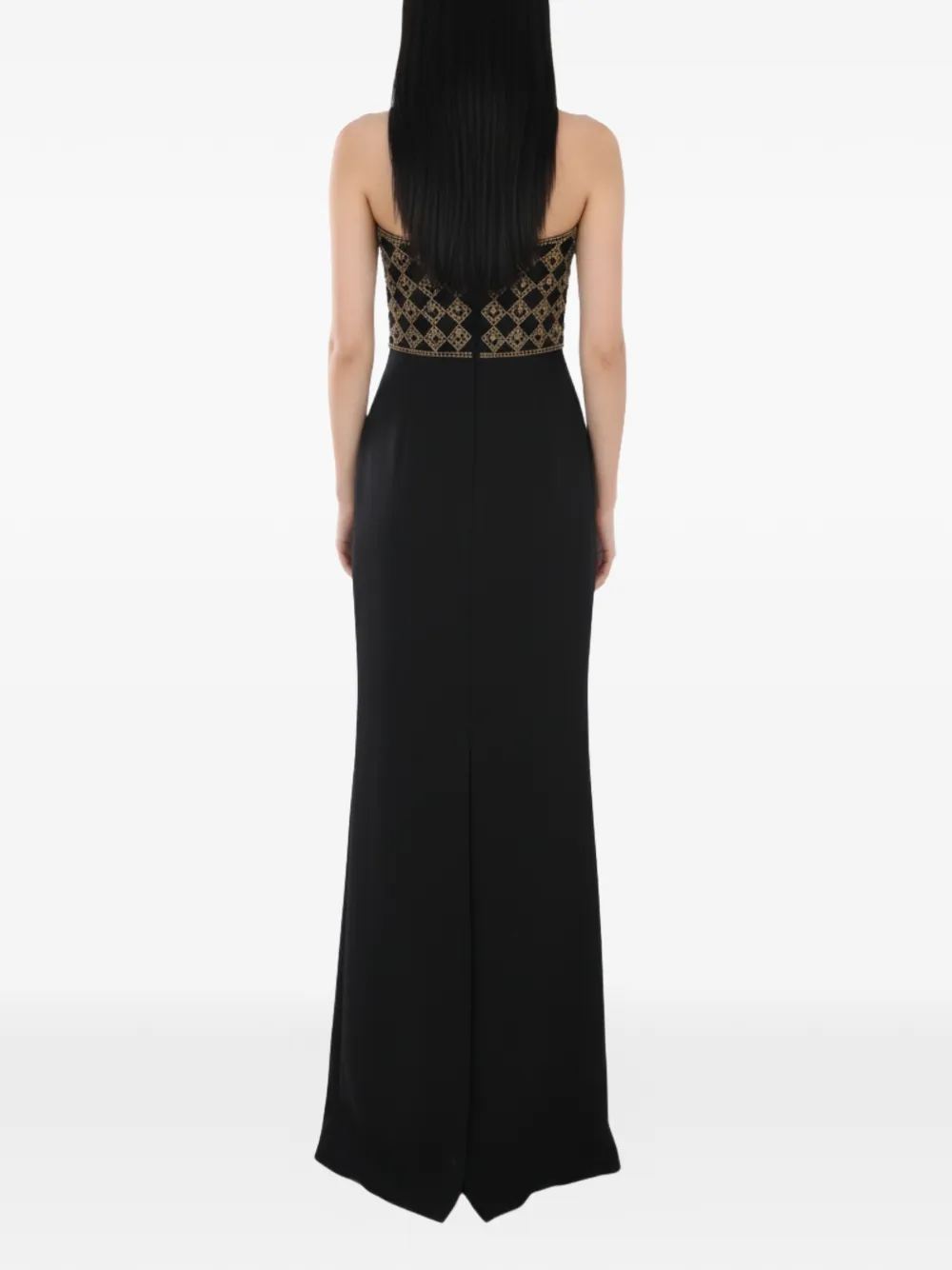 Rebecca Vallance Vesper verfraaide maxi-jurk Zwart