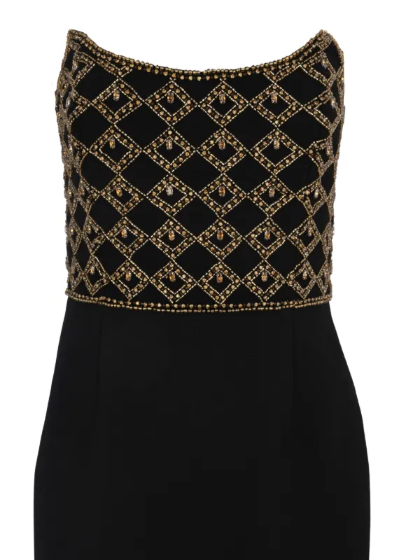 Rebecca Vallance Vesper Embellished Maxi Dress | Black | FARFETCH SA